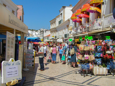 Commerce street in Albufeira